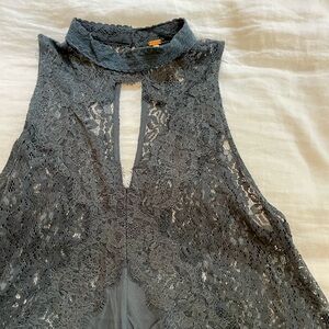 Free People Blue Lace Tank Dress